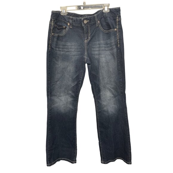 Maurices Womens Plus Size 18L Bootcut Dark Wash Denim Jeans Mid-Rise Stretch - Picture 1 of 5